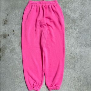 Zara Women’s Neon Pink Soft Cuffed Jogger Sweatpants S